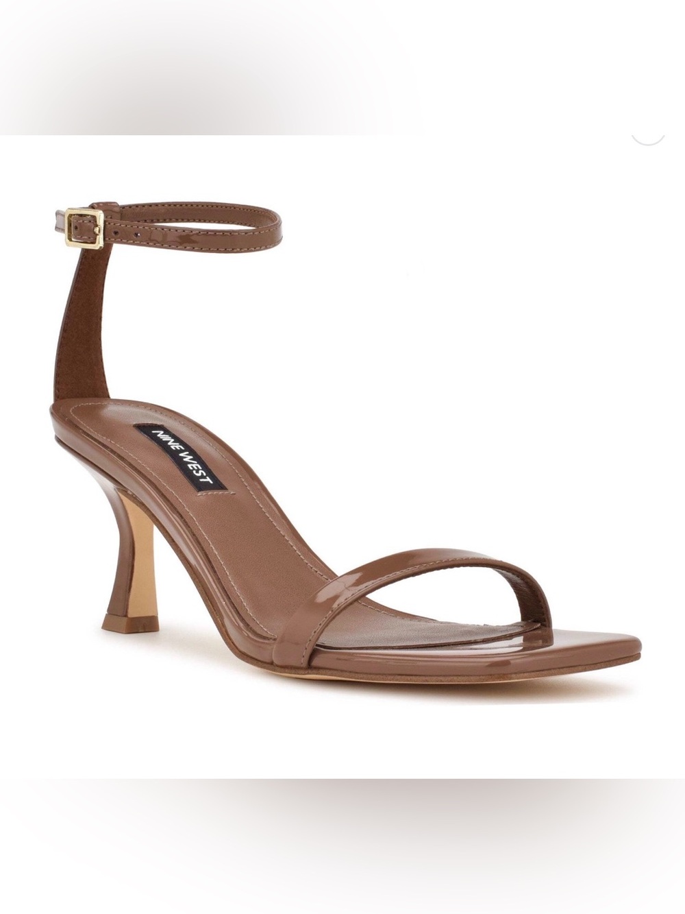 Nine West Ripe3 Brown Patent Ankle-Strap Heels | Sz. 7.5 (NWB)
